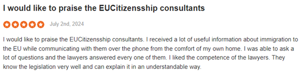 Reviews about migration company Eucitizenship